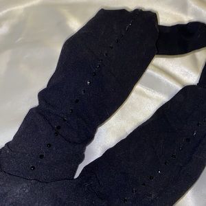 Steve Madden rhinestone back seam tights